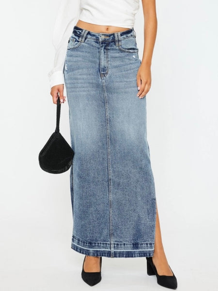 Miami Maxi Denim Skirt