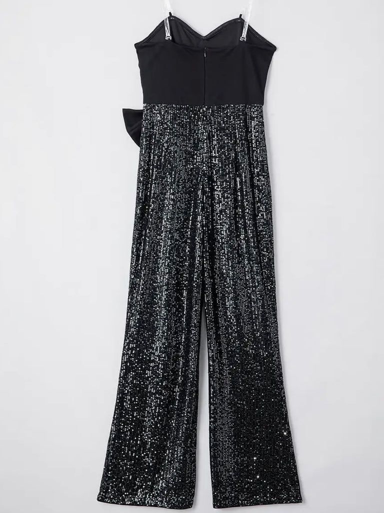 Boho black evening wear, sequins, bow detail, oak and pearl clothing co