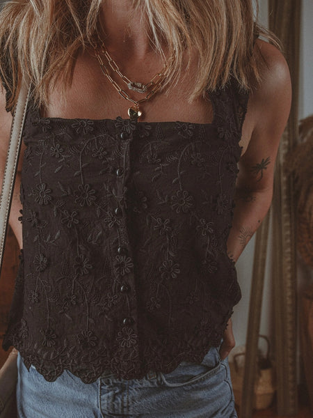 Midnight Lace Camisole Tank