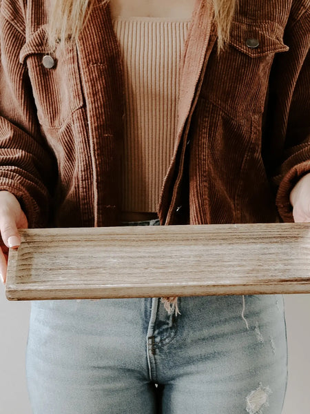 Rustic Rectangle Wood Tray