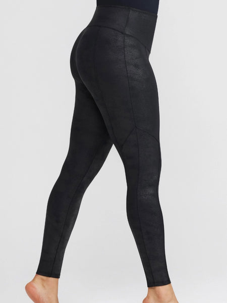 Shape + Shine Faux Leather Leggings