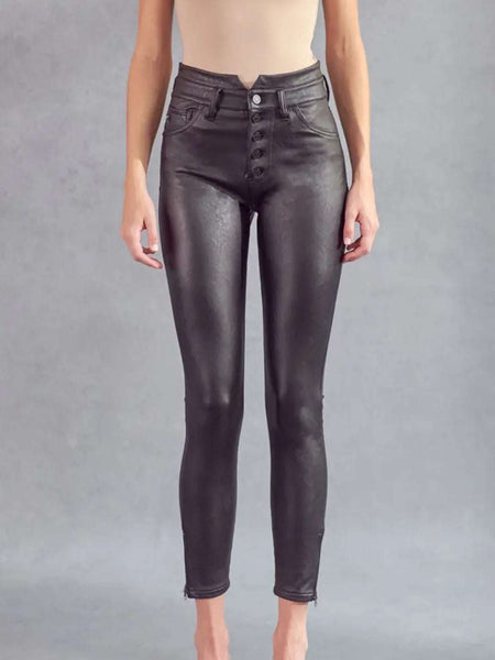 High Rise Faux Leather Kancan Pants {pre-order}