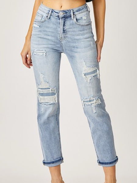 Lourdes Distressed Light Denim Jeans