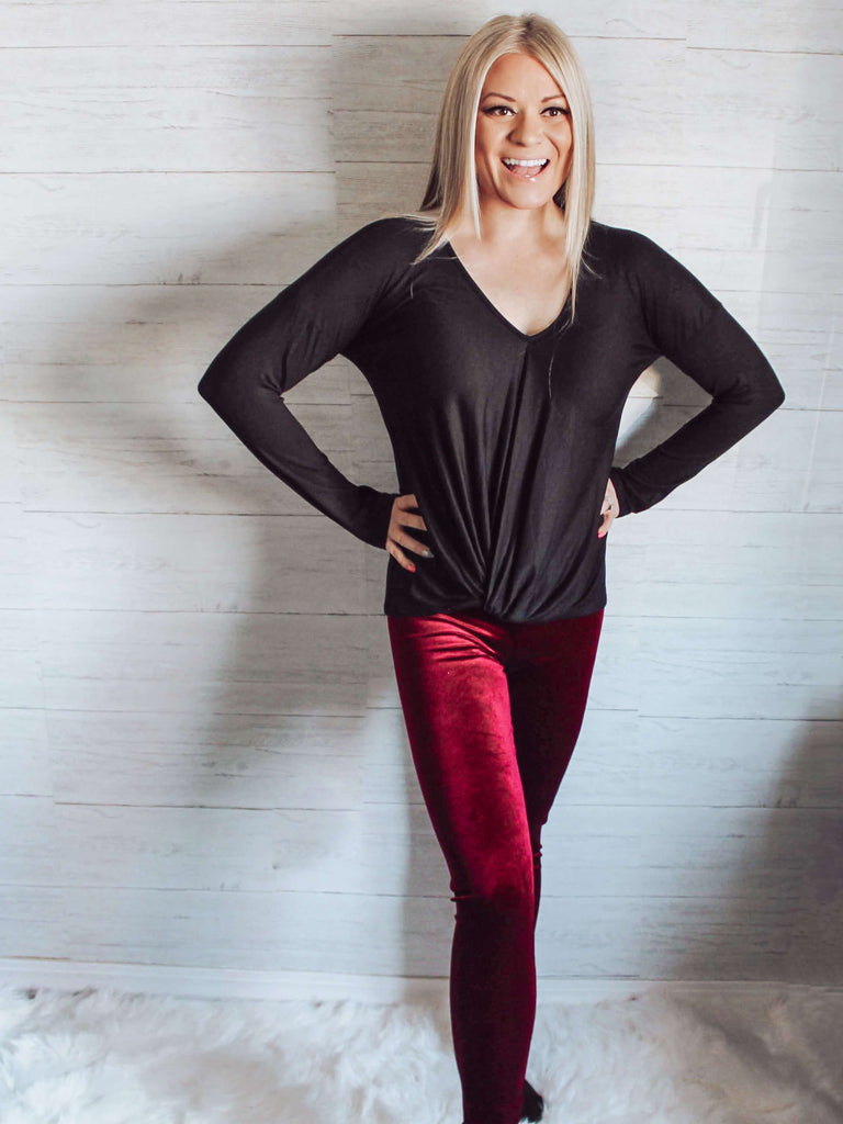  Red ,Velour texture velvet leggings with a wide waistband for a snug fit.